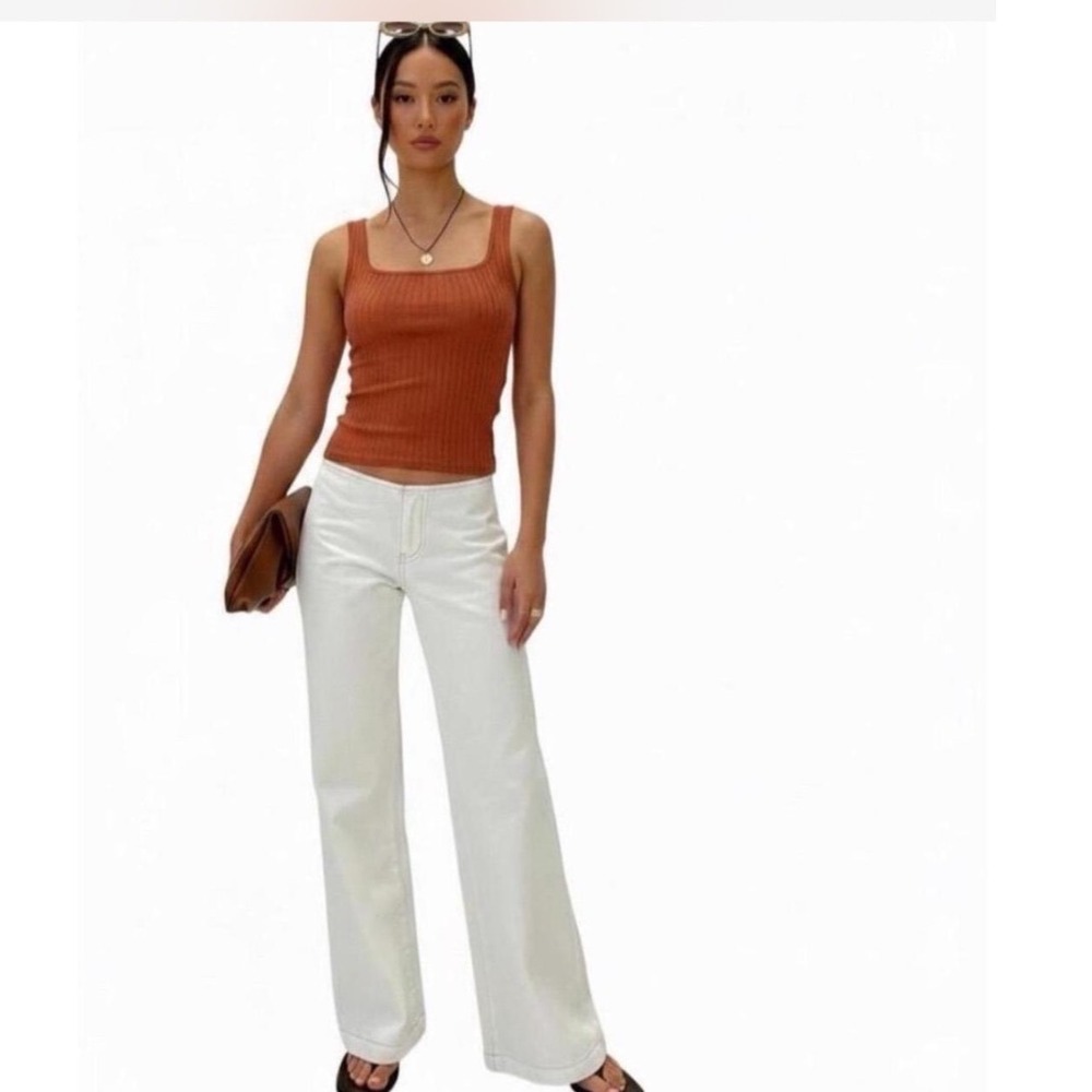Princess Polly Buenos No Waist Low Rise Straight Leg Jeans Cotton size 0